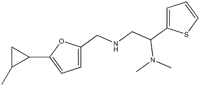 [2-(dimethylamino)-2-(thiophen-2-yl)ethyl]({[5-(2-methylcyclopropyl)furan-2-yl]methyl})amine Struktur