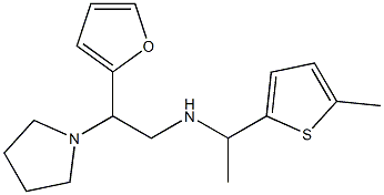 [2-(furan-2-yl)-2-(pyrrolidin-1-yl)ethyl][1-(5-methylthiophen-2-yl)ethyl]amine Struktur