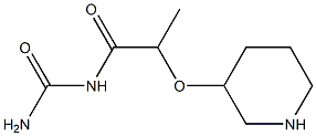 [2-(piperidin-3-yloxy)propanoyl]urea Struktur