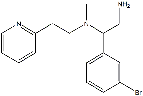 [2-amino-1-(3-bromophenyl)ethyl](methyl)[2-(pyridin-2-yl)ethyl]amine Struktur