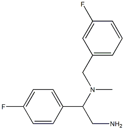 [2-amino-1-(4-fluorophenyl)ethyl][(3-fluorophenyl)methyl]methylamine Struktur