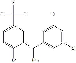 [2-bromo-5-(trifluoromethyl)phenyl](3,5-dichlorophenyl)methanamine Struktur