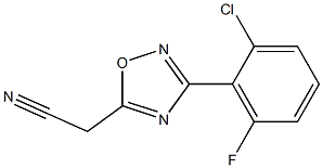 [3-(2-chloro-6-fluorophenyl)-1,2,4-oxadiazol-5-yl]acetonitrile Struktur