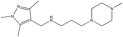 [3-(4-methylpiperazin-1-yl)propyl][(1,3,5-trimethyl-1H-pyrazol-4-yl)methyl]amine Struktur