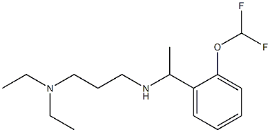 [3-(diethylamino)propyl]({1-[2-(difluoromethoxy)phenyl]ethyl})amine Struktur