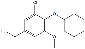 [3-chloro-4-(cyclohexyloxy)-5-methoxyphenyl]methanol Struktur