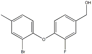 [4-(2-bromo-4-methylphenoxy)-3-fluorophenyl]methanol Struktur