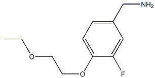 [4-(2-ethoxyethoxy)-3-fluorophenyl]methanamine Struktur