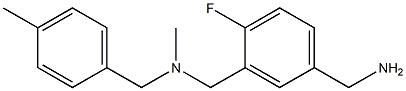 [4-fluoro-3-({methyl[(4-methylphenyl)methyl]amino}methyl)phenyl]methanamine Struktur