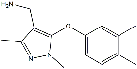 [5-(3,4-dimethylphenoxy)-1,3-dimethyl-1H-pyrazol-4-yl]methanamine Struktur