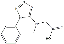 [methyl(1-phenyl-1H-tetrazol-5-yl)amino]acetic acid Struktur