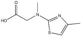 [methyl(4-methyl-1,3-thiazol-2-yl)amino]acetic acid Struktur