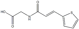 {[(2E)-3-thien-2-ylprop-2-enoyl]amino}acetic acid Struktur