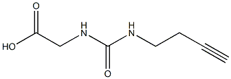 {[(but-3-ynylamino)carbonyl]amino}acetic acid Struktur