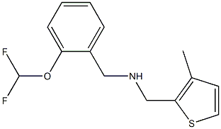 {[2-(difluoromethoxy)phenyl]methyl}[(3-methylthiophen-2-yl)methyl]amine Struktur