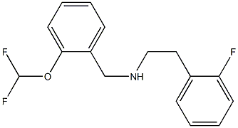 {[2-(difluoromethoxy)phenyl]methyl}[2-(2-fluorophenyl)ethyl]amine Struktur