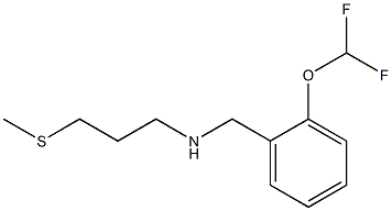 {[2-(difluoromethoxy)phenyl]methyl}[3-(methylsulfanyl)propyl]amine Struktur