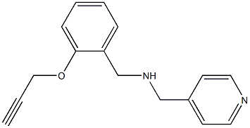 {[2-(prop-2-yn-1-yloxy)phenyl]methyl}(pyridin-4-ylmethyl)amine Struktur