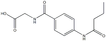 {[4-(butyrylamino)benzoyl]amino}acetic acid Struktur