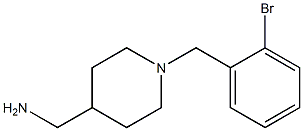 {1-[(2-bromophenyl)methyl]piperidin-4-yl}methanamine Struktur