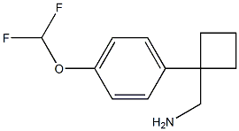 {1-[4-(difluoromethoxy)phenyl]cyclobutyl}methanamine Struktur