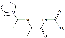 {2-[(1-{bicyclo[2.2.1]heptan-2-yl}ethyl)amino]propanoyl}urea Struktur