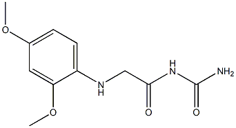 {2-[(2,4-dimethoxyphenyl)amino]acetyl}urea Struktur