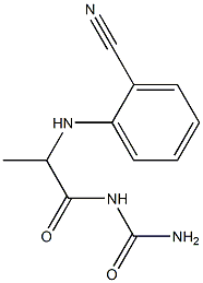 {2-[(2-cyanophenyl)amino]propanoyl}urea Struktur