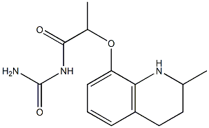 {2-[(2-methyl-1,2,3,4-tetrahydroquinolin-8-yl)oxy]propanoyl}urea Struktur