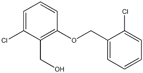 {2-chloro-6-[(2-chlorophenyl)methoxy]phenyl}methanol Struktur