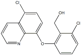 {2-chloro-6-[(5-chloroquinolin-8-yl)oxy]phenyl}methanol Struktur