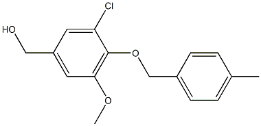 {3-chloro-5-methoxy-4-[(4-methylphenyl)methoxy]phenyl}methanol Struktur