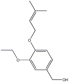 {3-ethoxy-4-[(3-methylbut-2-en-1-yl)oxy]phenyl}methanol Struktur