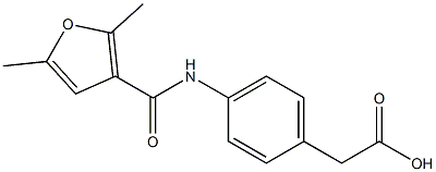 {4-[(2,5-dimethyl-3-furoyl)amino]phenyl}acetic acid Struktur