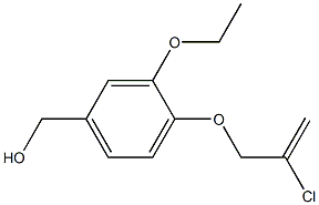 {4-[(2-chloroprop-2-en-1-yl)oxy]-3-ethoxyphenyl}methanol Struktur