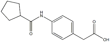 {4-[(cyclopentylcarbonyl)amino]phenyl}acetic acid Struktur