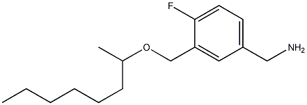 {4-fluoro-3-[(octan-2-yloxy)methyl]phenyl}methanamine Struktur