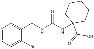 1-({[(2-bromophenyl)methyl]carbamoyl}amino)cyclohexane-1-carboxylic acid Struktur