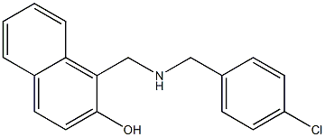 1-({[(4-chlorophenyl)methyl]amino}methyl)naphthalen-2-ol Struktur