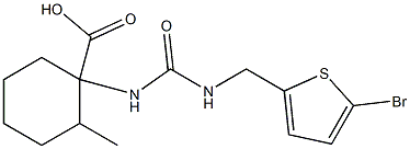 1-({[(5-bromothiophen-2-yl)methyl]carbamoyl}amino)-2-methylcyclohexane-1-carboxylic acid Struktur