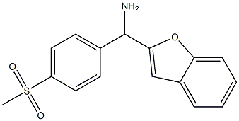 1-(1-benzofuran-2-yl)-1-[4-(methylsulfonyl)phenyl]methanamine Struktur