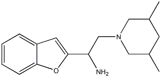 1-(1-benzofuran-2-yl)-2-(3,5-dimethylpiperidin-1-yl)ethan-1-amine Struktur