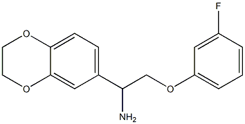 1-(2,3-dihydro-1,4-benzodioxin-6-yl)-2-(3-fluorophenoxy)ethanamine Struktur