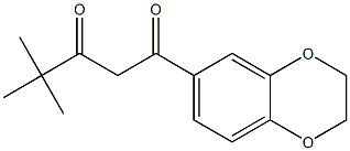 1-(2,3-dihydro-1,4-benzodioxin-6-yl)-4,4-dimethylpentane-1,3-dione Struktur