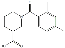 1-(2,4-dimethylbenzoyl)piperidine-3-carboxylic acid Struktur