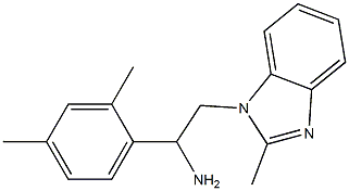 1-(2,4-dimethylphenyl)-2-(2-methyl-1H-1,3-benzodiazol-1-yl)ethan-1-amine Struktur