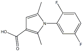 1-(2,5-difluorophenyl)-2,5-dimethyl-1H-pyrrole-3-carboxylic acid Struktur