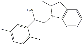 1-(2,5-dimethylphenyl)-2-(2-methyl-2,3-dihydro-1H-indol-1-yl)ethan-1-amine Struktur