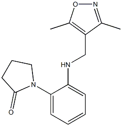 1-(2-{[(3,5-dimethyl-1,2-oxazol-4-yl)methyl]amino}phenyl)pyrrolidin-2-one Struktur