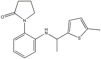 1-(2-{[1-(5-methylthiophen-2-yl)ethyl]amino}phenyl)pyrrolidin-2-one Struktur